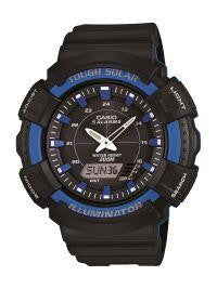 Casio Mens Solar Watch With Black Resin Band