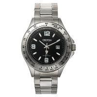 Croton Mens Stainless Steel Silvertone Tachymeter Bezel Watch