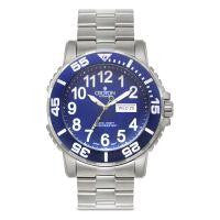 Croton Mens Stainless Steel Silvertone Luminous Hands Watch