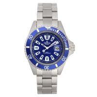 Croton Mens Stainless Steel Silvertone Rotating Bezel Watch