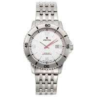 Croton Mens Stainless Steel Silvertone Rotating Bezel Watch