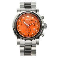 Croton Mens Stainless Steel &amp; Ceramic Silvertone   Chronograph Watch