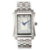 Croton Womens Stainless Steel  Silvertone Diamond Case Silver Dial Watch