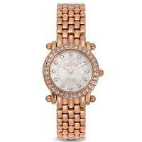 Croton Womens Stainless Steel Rosetone Mother Of Pearl Watch