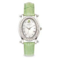 Croton Womens Stainless Steel August Birthstone Mother Of Pearl Watch