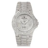 Croton Womens Stainless Steel Silvertone Full Crystalwatch