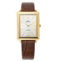 Croton Mens Stainless Steel Rosetone Rosetone Leather Strap Watch