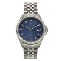 Croton Mens Stainless Steel Silvertone Diamond Marker Watch