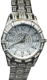 Croton Womens Stainless Steel Silvertone Crystal Watch