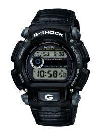 Casio Mens G-shock Digital Quartz Canvas Strap Grey Watch