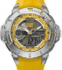 Cat Anadigit Men's Ana-digi Watch Yellowlow Rubber Strap Watch