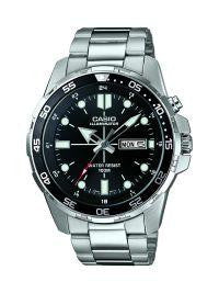 Casio Men's Super Illuminator Diver Analog Display Quartz Silver Watch