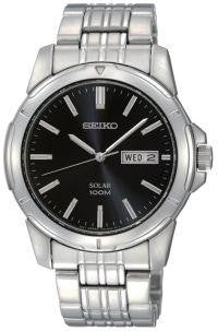 Seiko Mens Black Dial Dress Watch