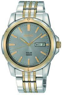 Seiko Mens Two Tone Grey Dial Dress Watch