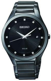 Seiko Black Stainless Steel Dress Watch