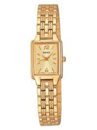 Seiko Goldtone Rectangular Dress Watch