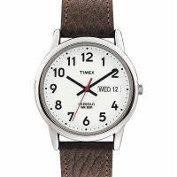 Timex Mens Easy Reader Brown Leather Strap Watch