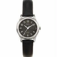 Timex Womens Silvertone Black Dial Watch