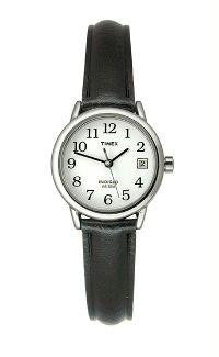 Timex Womens Silvertone Black Dial Watch