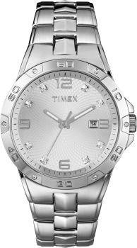 Timex Mens Silvertone Analog Dress Watch