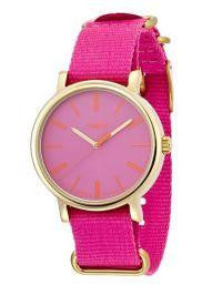 Timex Womens Pink Weekender Nylon Strap Watch