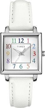 Timex Womens White Strap Elevated Classics Watch