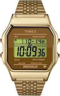 Timex Unisex Gold Tone Classic Digital Watch